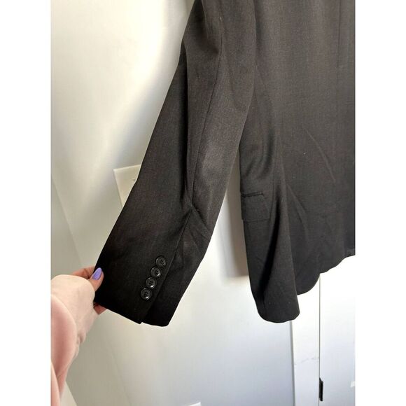 Jones of New York Men's 3 Button Blazer Sport Jacket Dark Gray Wool Size 40R - Picture 4 of 13